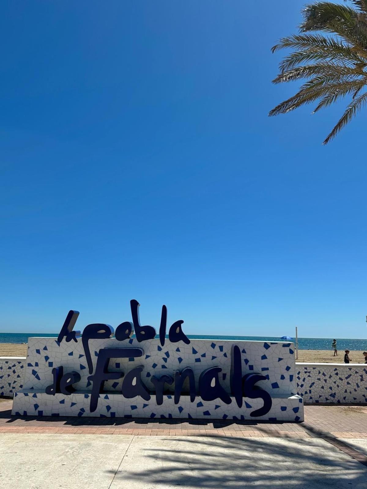 Apartamento Barbacoa, Piscina Y Playa La Pobla de Farnals Exteriör bild
